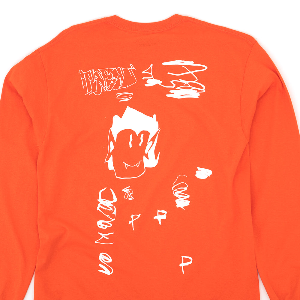 Orange and White Long Sleeve